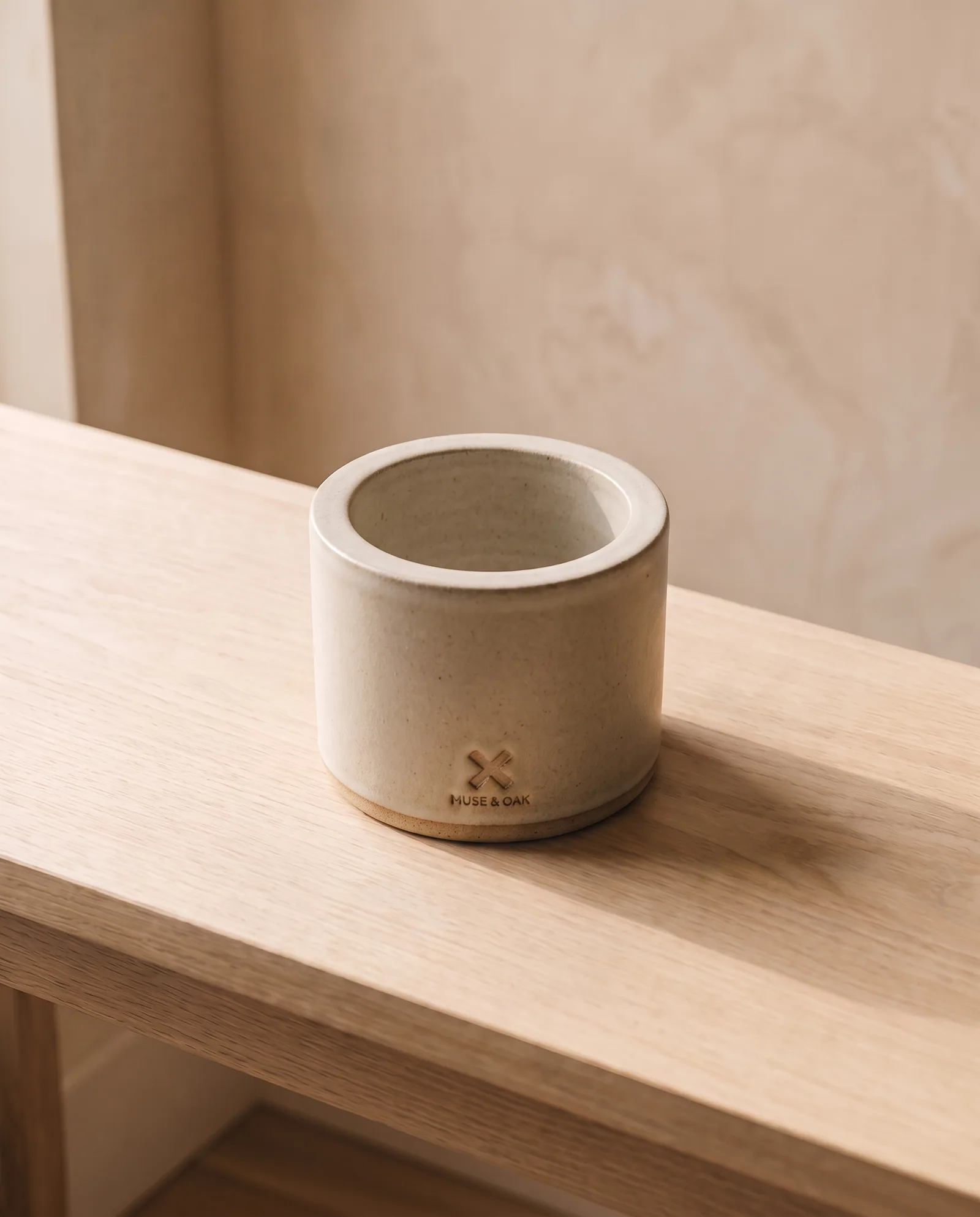 Pillar Holder — Stoneware, for a 3 inch pillar.